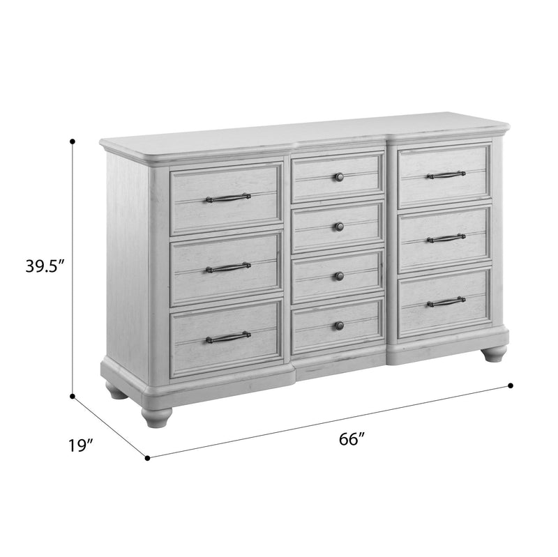 Mariano - 10 Drawer Dresser - Gray