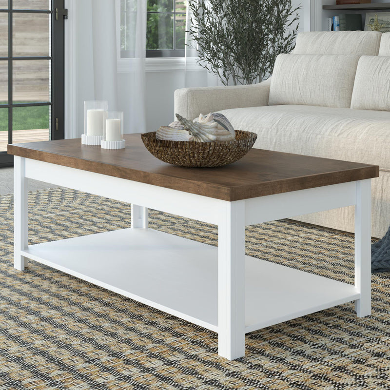 Hampton - Hampton - Coffee Table - Jasmine Whitewash / Barnwood