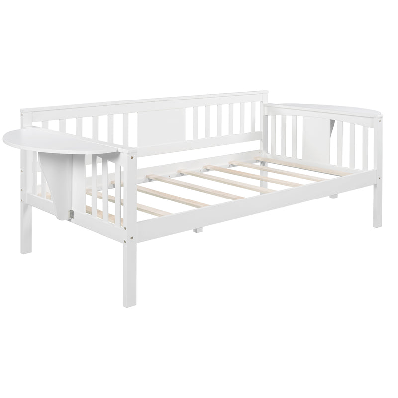 Twin size Daybed, Wood Slat Support, White