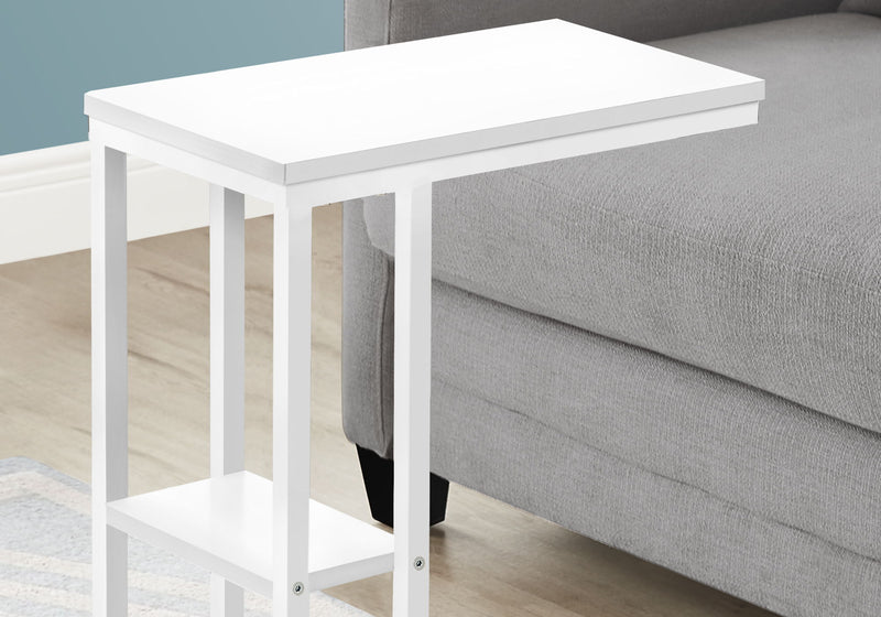 Accent Table, C - Shaped, Marble Look Contemporary & Modern Convenient Design