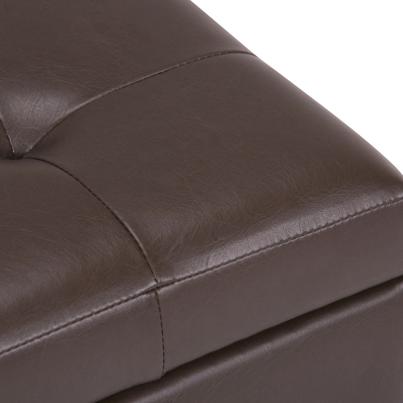 Cosmopolitan - Storage Ottoman - Chocolate Brown