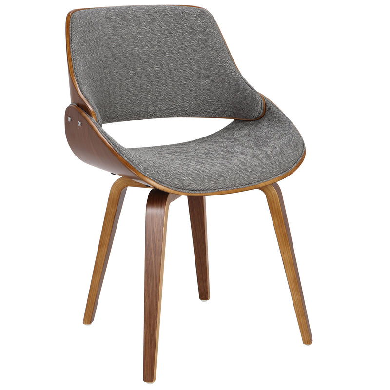 Fabrizzi - Mid-Century Modern Dining / Chair (Set of 2) - Walnut / Gray