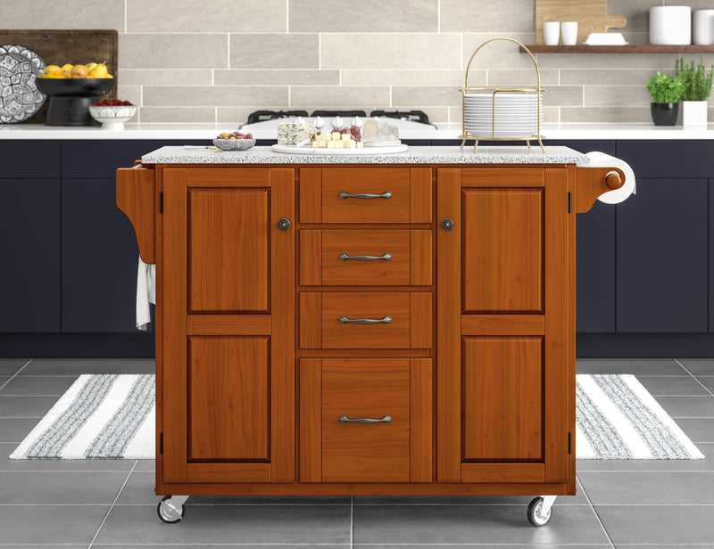 Create-A-Cart - Kitchen Cart - Pepper Granite Top