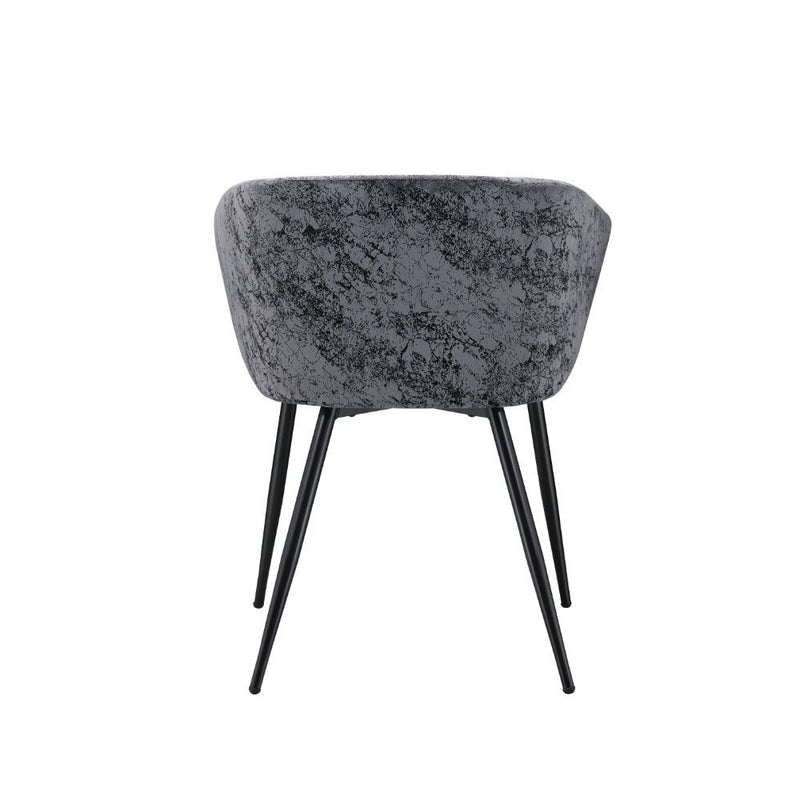 Taigi - Chair & Table - Gray Velvet & Black