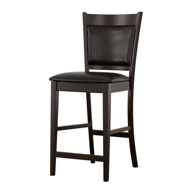 Jaden - Upholstered Counter Chair (Set of 2) - Black And Espresso - Atlantic Fine Furniture Inc