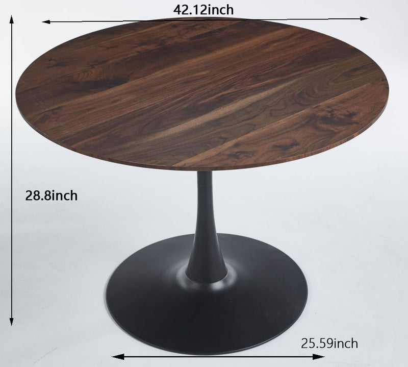 Tulip Table Mid-Century Dining Table With Round MDF Table Top, Pedestal Dining Table, End Table Leisure Coffee Table