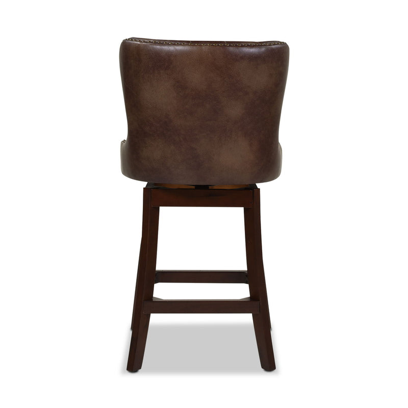 Holmes - Tufted High Back 360 Swivel Counter Height Barstool