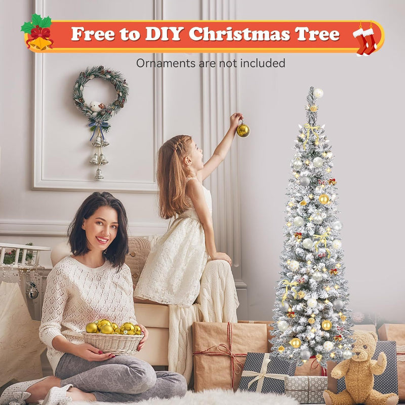 Christmas Trees With Warm White Lights Ideal For Holiday Decorations, Includes Original Base