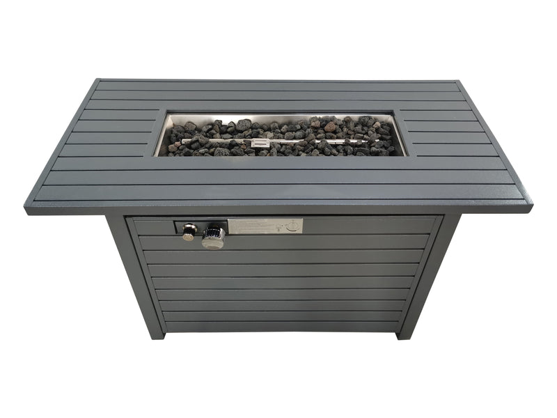 Outdoor Versatile Fire Pit Table With Lid - Gray