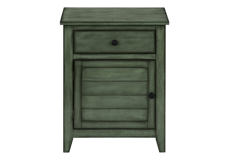 Accent Nightstand, Storage Drawer, Transitional