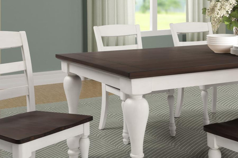 Madelyn - Extension Leaf Dining Table - Coastal White - Atlantic Fine Furniture Inc