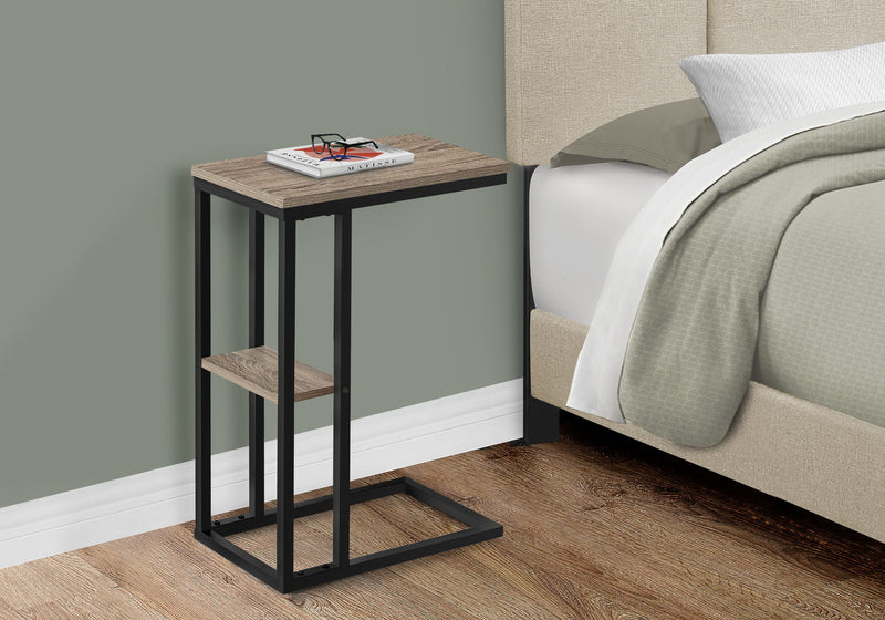 Accent Table, C - Shaped, Marble Look Contemporary & Modern Convenient Design