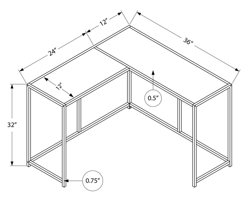 Corner Accent Console Table For Entryway, Unique L-Shaped Design