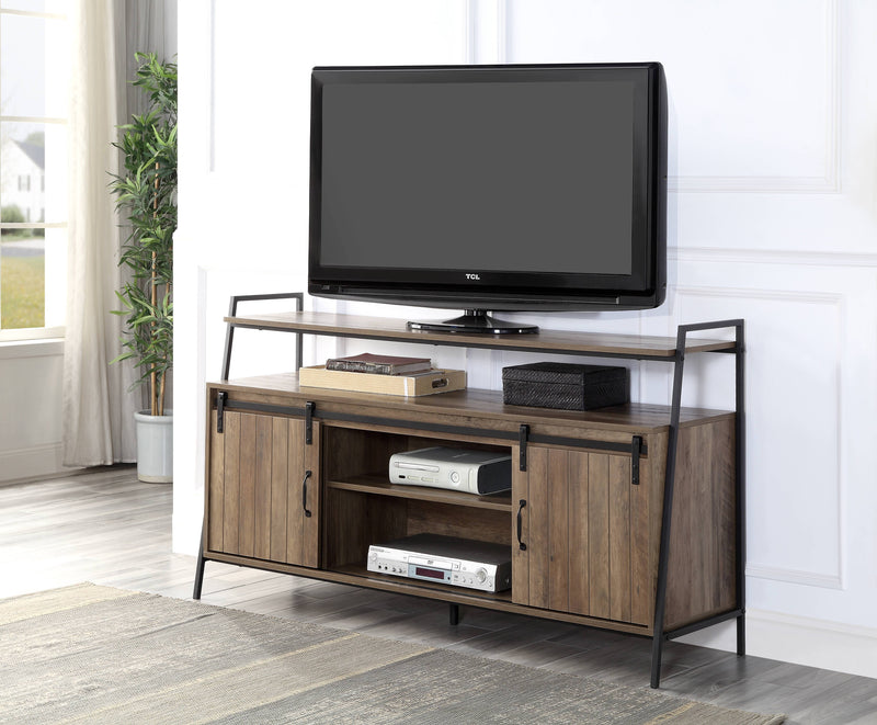 Rashawn - Rustic TV Stand - Oak