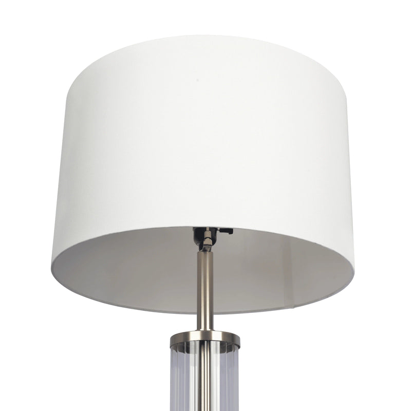 Echo - Table Lamp With On / Off Switch Clear Body Base - Clear / Silver / White