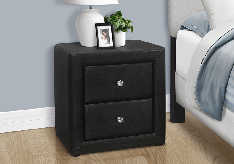 Nightstand, Storage Drawer Versatile Use, Upholstered, Transitional