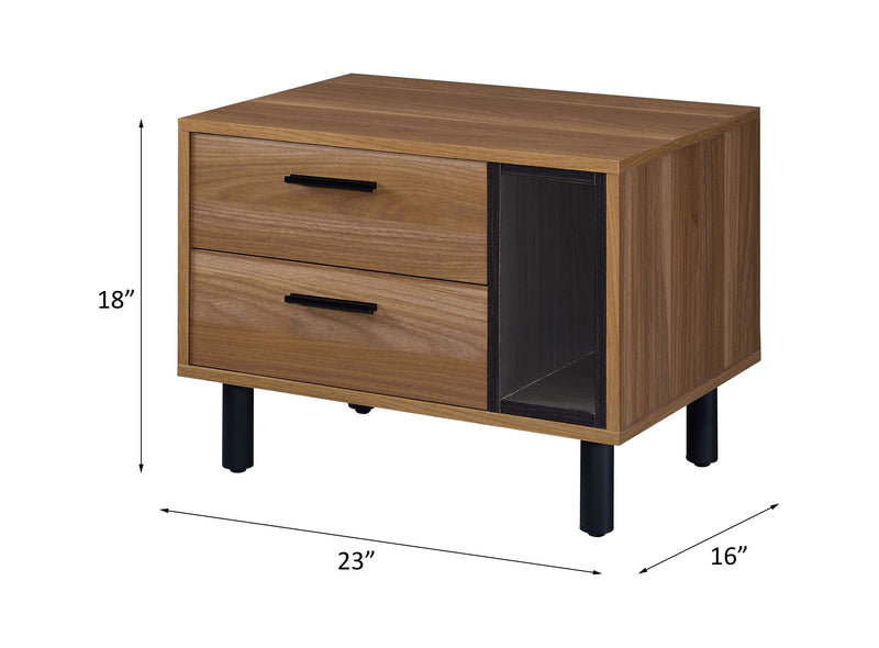 Trolgar - Accent Table - Brown Oak & Black Finish