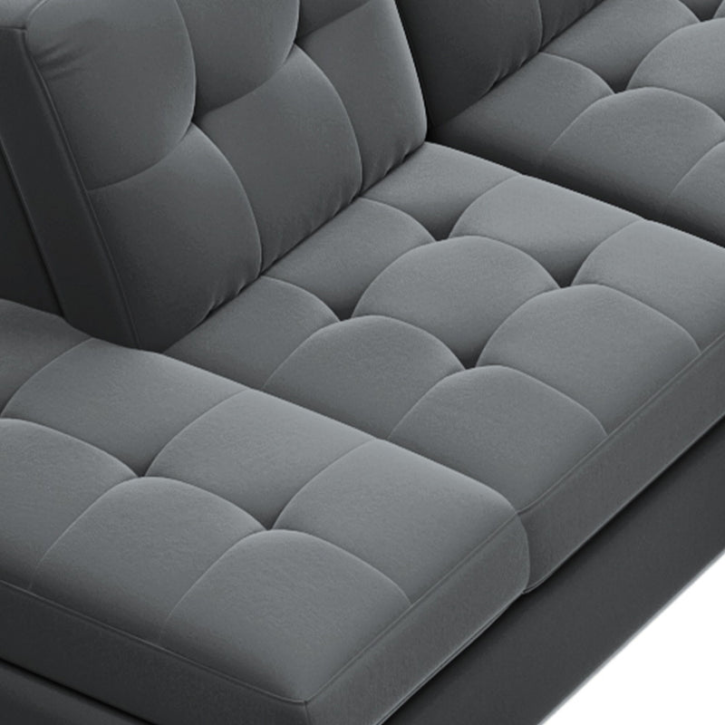 Sectional Sofa With Reversible Chaise Lounge, L-Shaped Couch With Storage Ottoman And Cup Holders