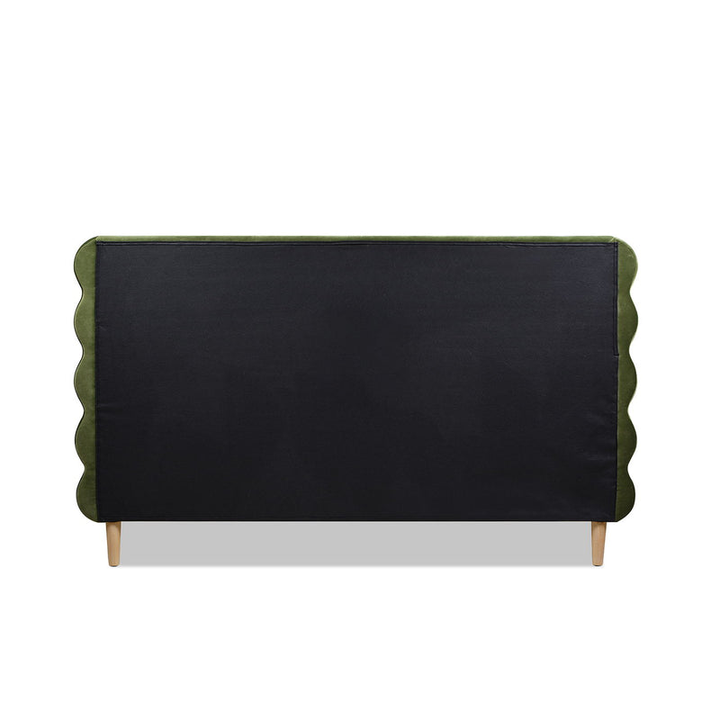 Stockholm - Modern Wavy Headboard Platform Bed