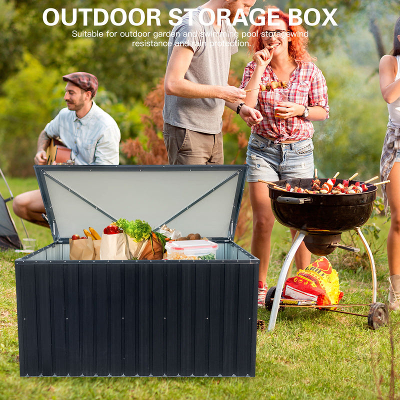 Out Door Metal Storage Box Store Medium - Black