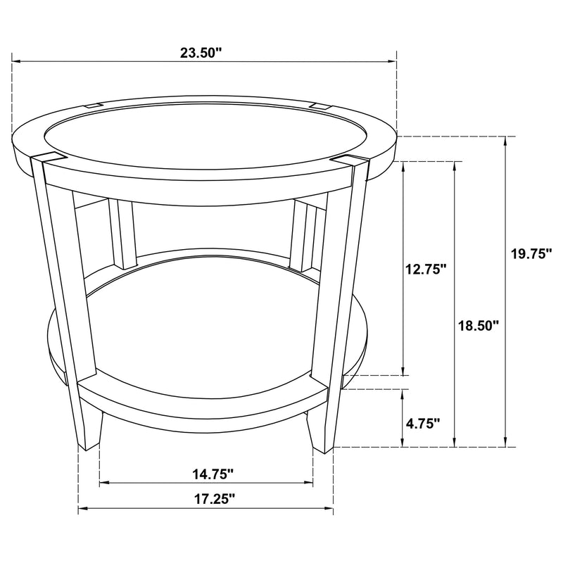 Camillo - Round Solid Wood Side End Table - Maple