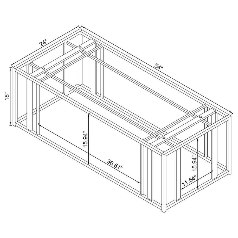 Adri - Rectangular Glass Top Coffee Table