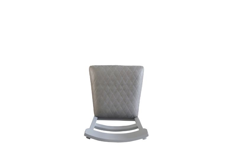 House - Marchese Side Chair (Set of 2) - Two Tone Gray Fabric & Pearl Gray Finish