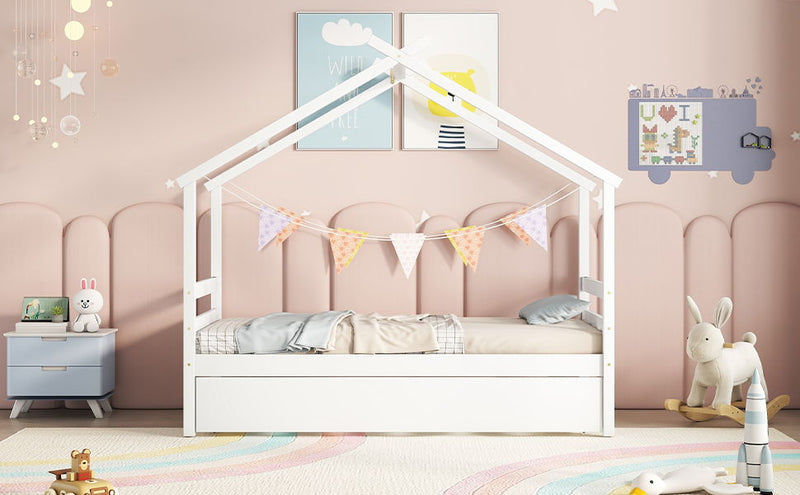 House-Shaped Bed With Trundle