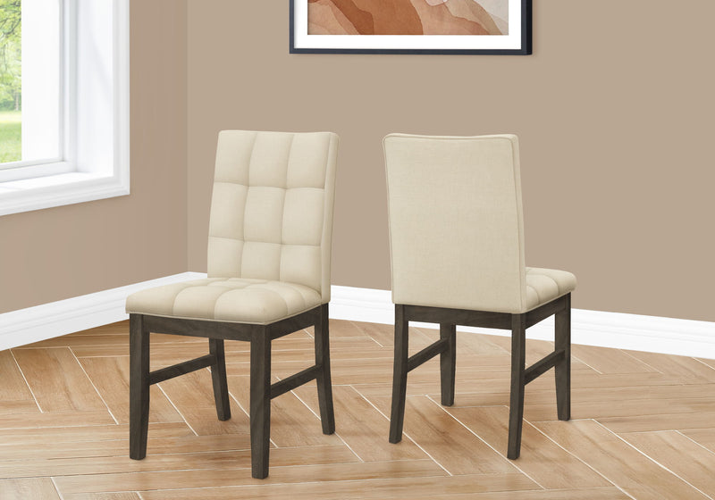 Dining Chair, Upholstered, Dining Room, Transitional (Set of 2) - Cream