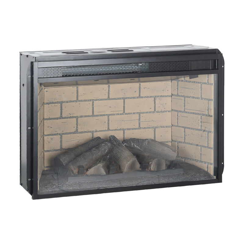 Infrared Quartz Heater Fireplace Insert -Woodlog Version With Brick