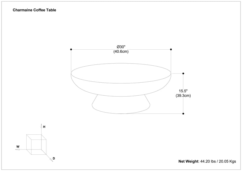 Charmaine - Cast Aluminum Coffee Table - Black