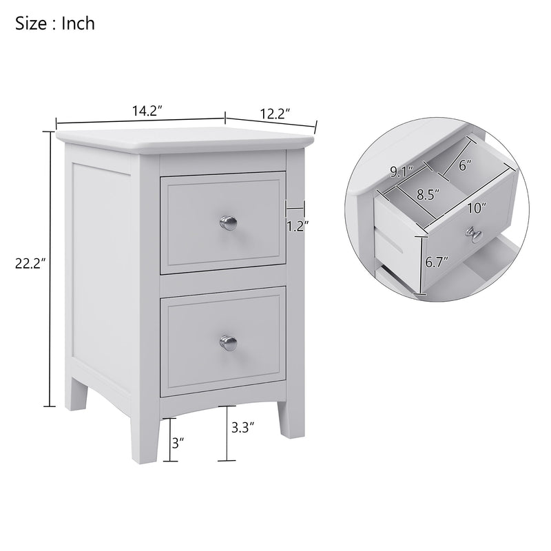 3 Pieces Bedroom Sets Solid Wood