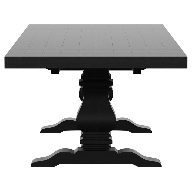 Florence - Extension Dining Table - Distressed Black