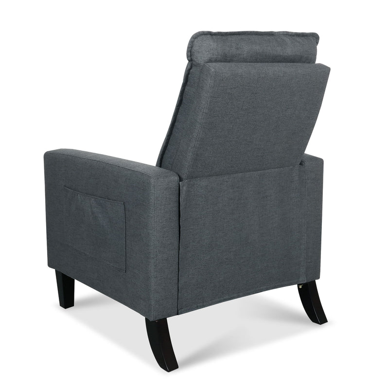 Recliner Chairs For Adults, Adjustable Recliner Sofa With Mobile Phone Holder & Cup Holder, Modern Reclining Chairs Fabric Push Back Recliner Chairs For Living Room, Bedroom