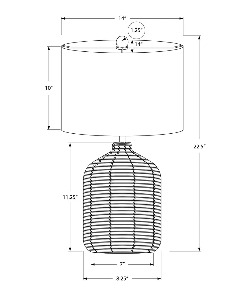 Lighting, Table Lamp, Rattan, Modern