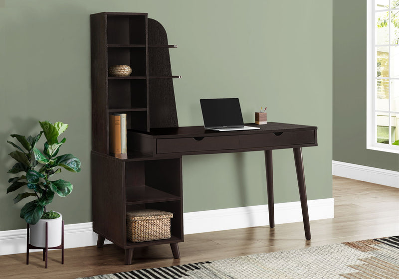 Computer Desk For Home Office, Laptop, Storage Drawers, Solid Transitional - Espresso