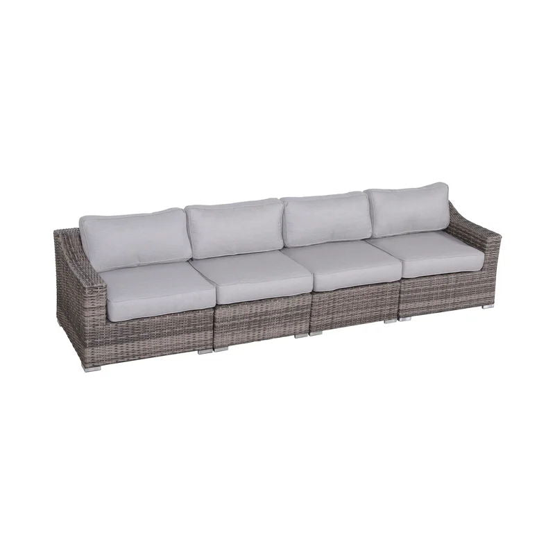 Rattan Sectional Sofa Set With Cushions