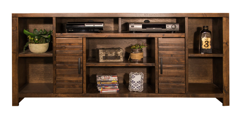 Bridgevine Home Sausalito 74 inch TV Stand Console for TVs up to 85 inches, No Assembly Required, Whiskey Finish