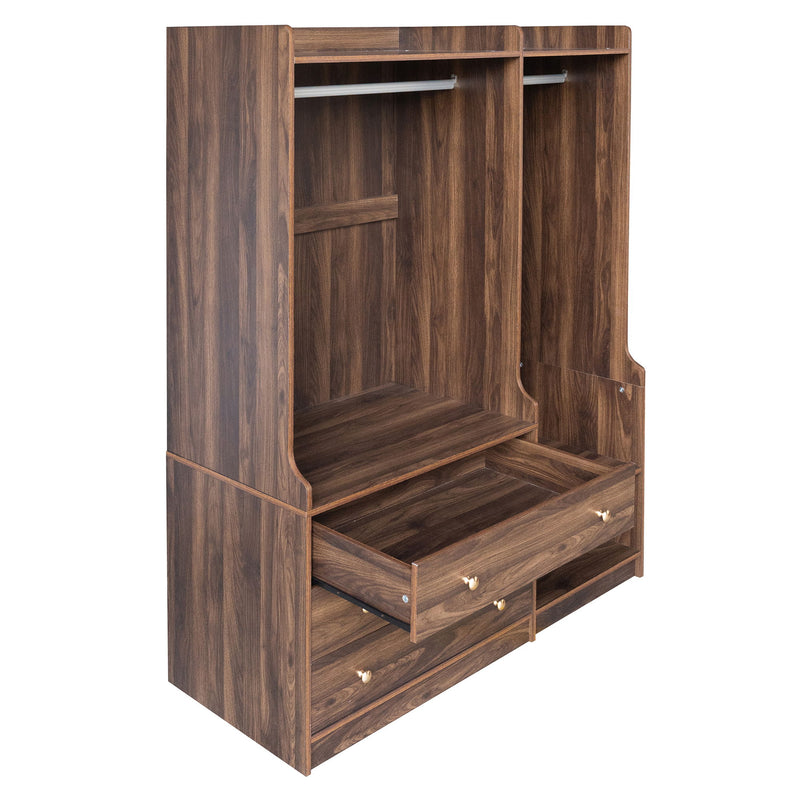 Open Wardrobe Storage For Bedroom