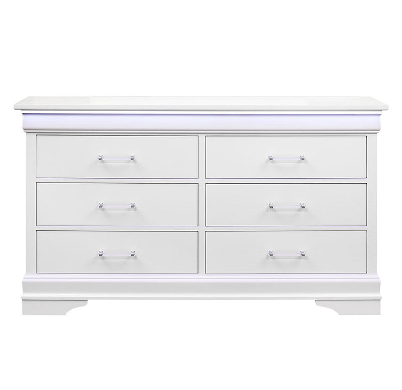 Charlston - Dresser With LED - White