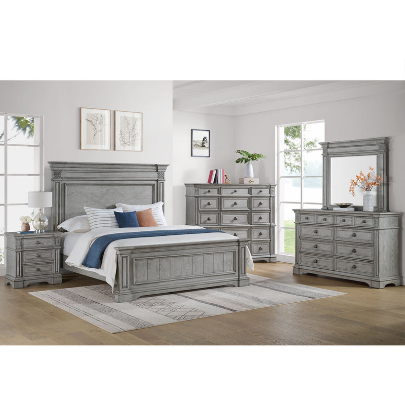 Glenmore - Dresser And Mirror Set - Aged Gray