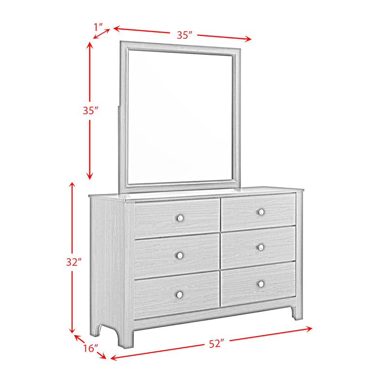 Sami - Youth Dresser And Mirror Set - Espresso