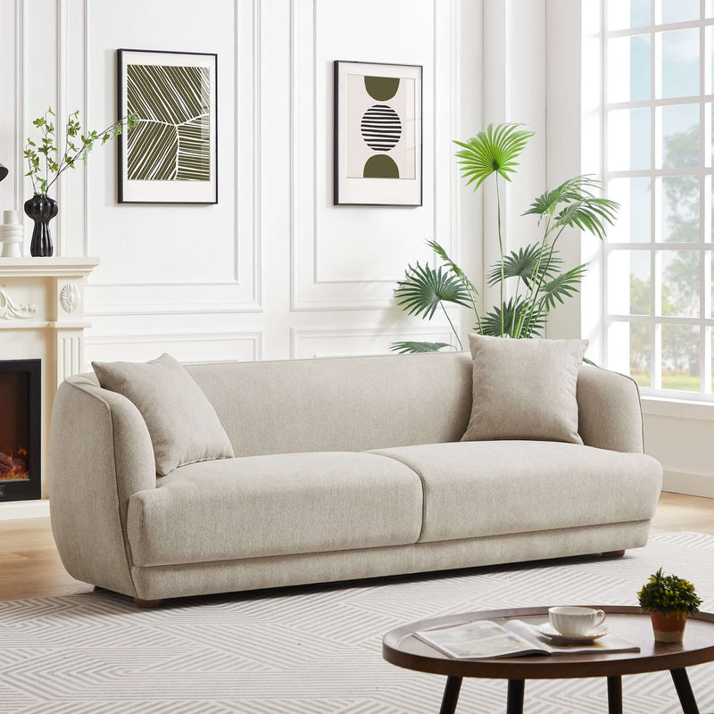 Larisa - Mid-Century Modern Linen Sofa