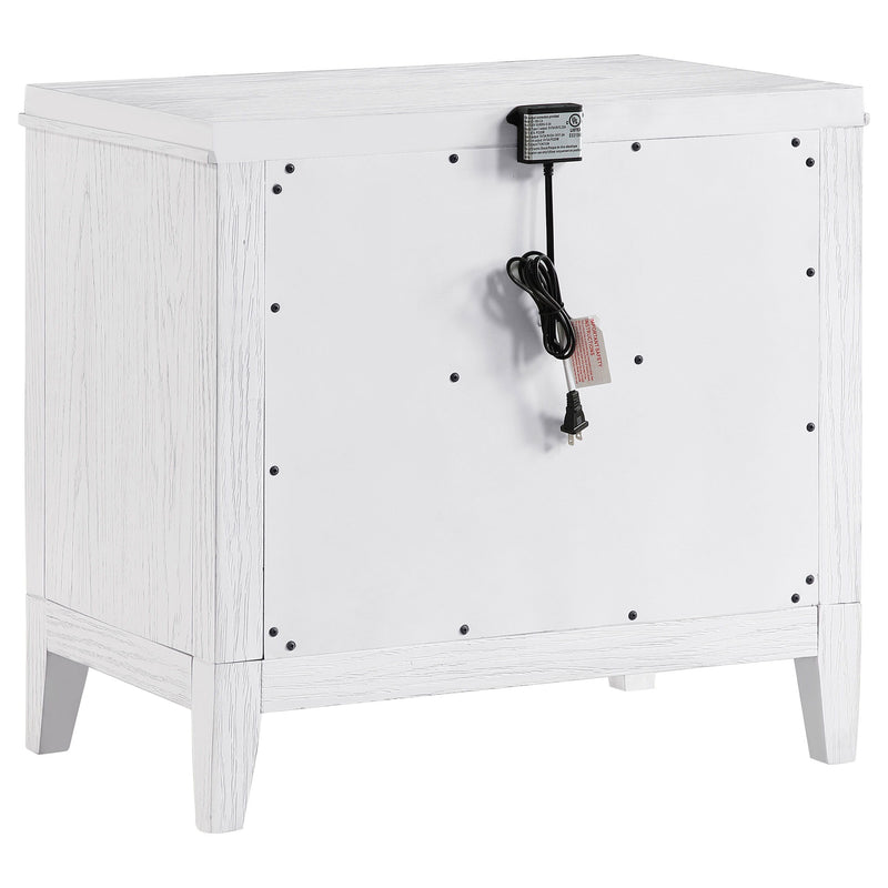 Marielle - 2-Drawer Nightstand Bedside Table - Distressed White