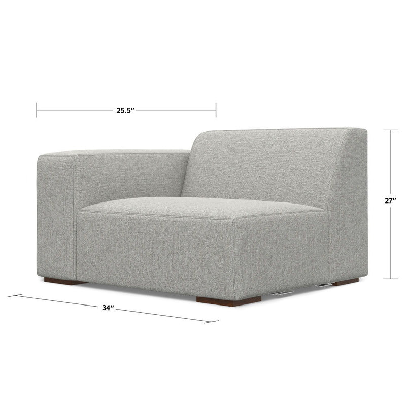 Rex - Left Arm Sofa Module - Gray