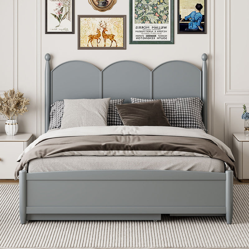 Platform Bed With With 2 Big Drawers And Trundle