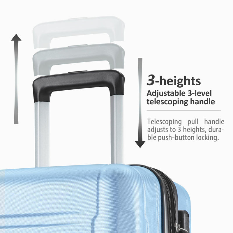 Expanable Spinner Wheel 2 Piece Luggage Set ABS Lightweight Suitcase With Tsa Lock 20" / 24"