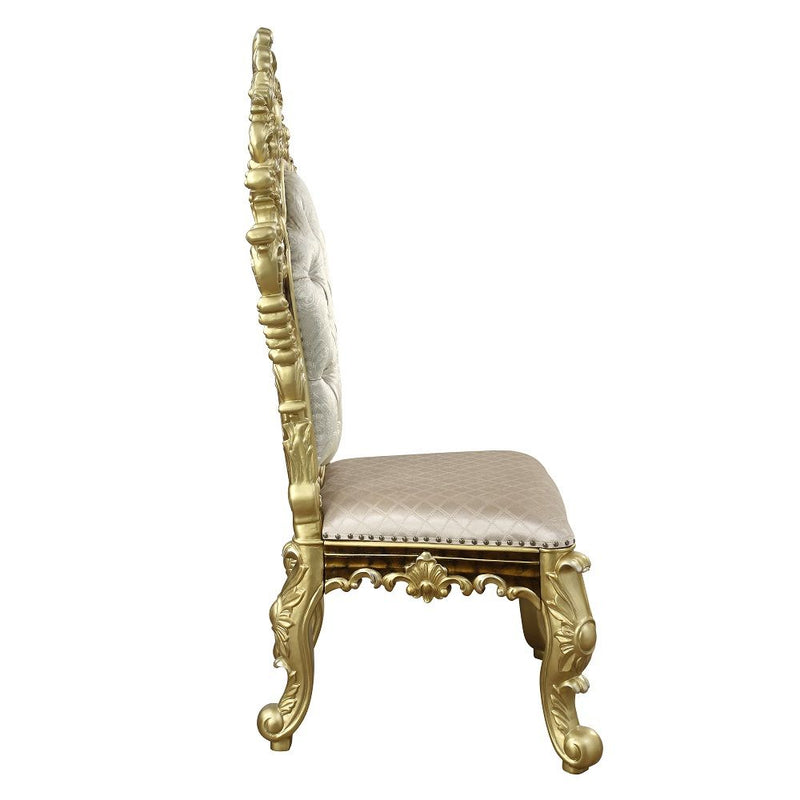 Desiderius - Side Chair (Set of 2) - Antique Gold & Hand-Painted Brown