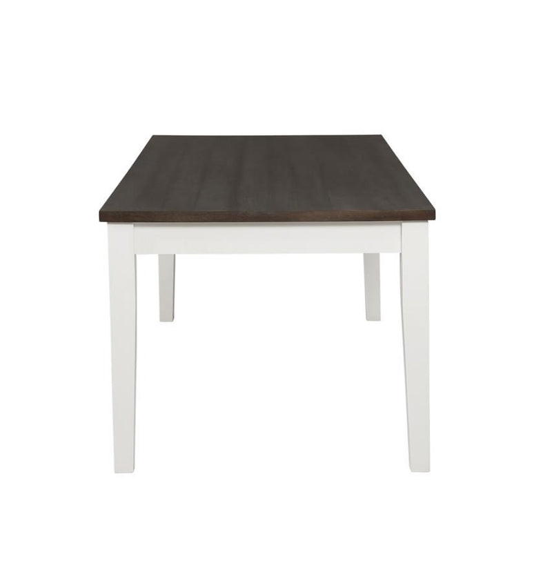 Kingman - 4-Drawer Dining Table - Distressed White - Atlantic Fine Furniture Inc