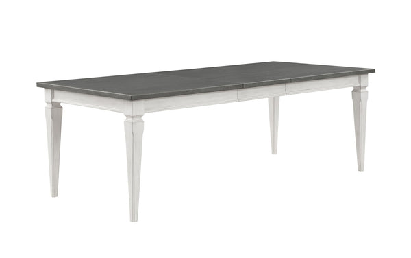 Katia - Dining Table With Leaf - Gray / White